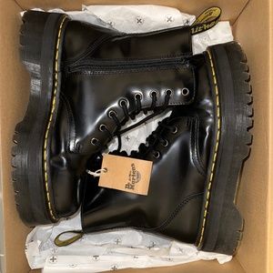 Dr. Martens Jadon Black Leather Boots (FREE SHIPPING)